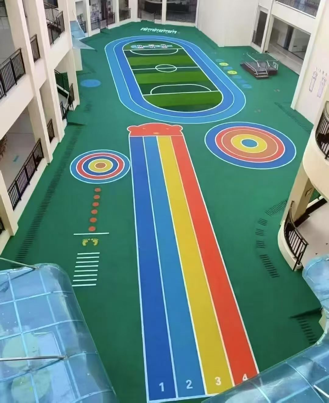 通化市幼儿园塑胶跑道硅pu球场材料 - 排名